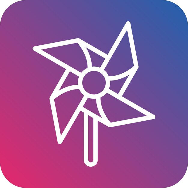 Diseño vectorial Pnwheel Estilo del icono