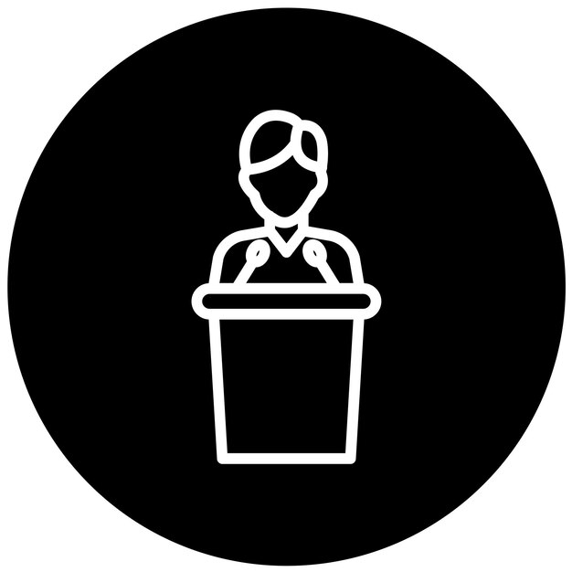 Diseño vectorial Políticas Estilo del icono