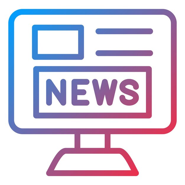 Diseño vectorial Portal de noticias Estilo de icono