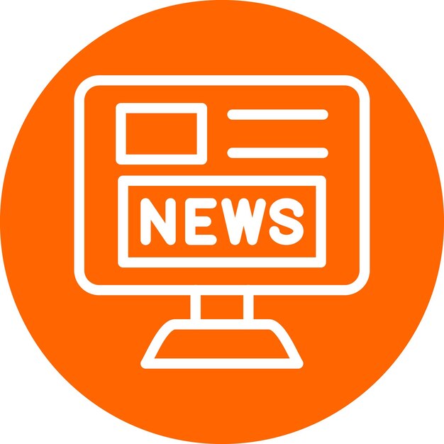 Diseño vectorial Portal de noticias Estilo de icono