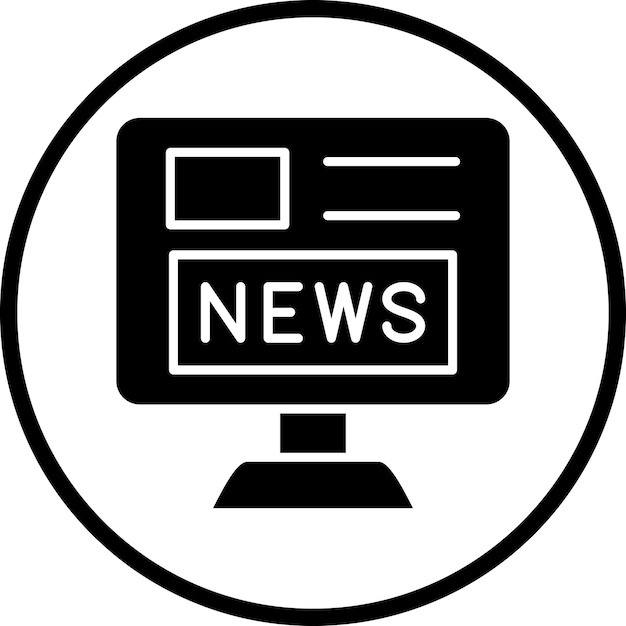 Diseño vectorial Portal de noticias Estilo de icono