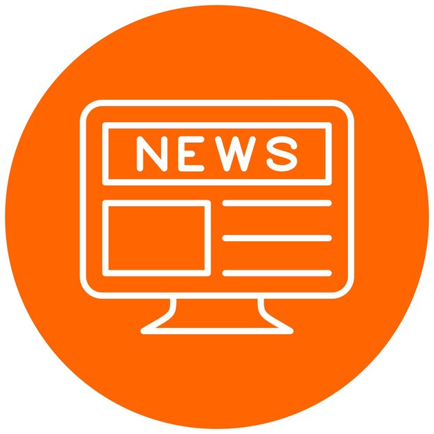 Diseño vectorial Portal de noticias Estilo de icono