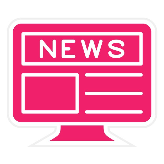 Diseño vectorial Portal de noticias Estilo de icono