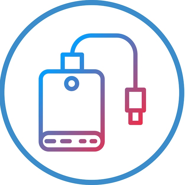 Diseño vectorial Powerbank Estilo del icono