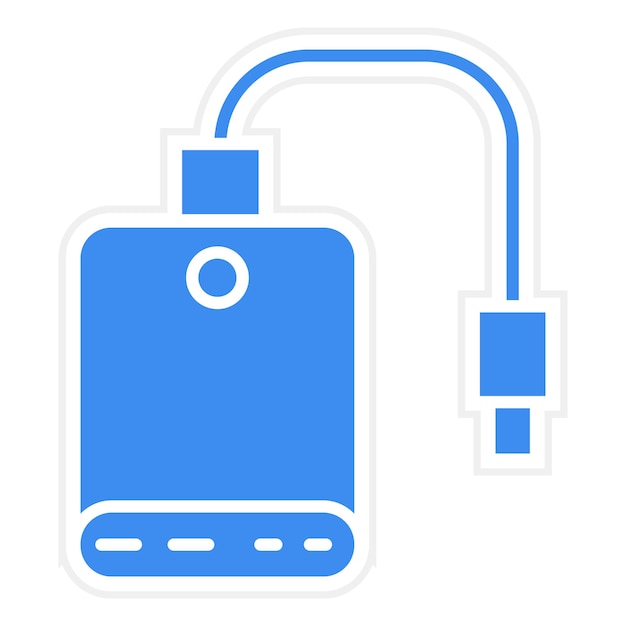 Diseño vectorial Powerbank Estilo del icono
