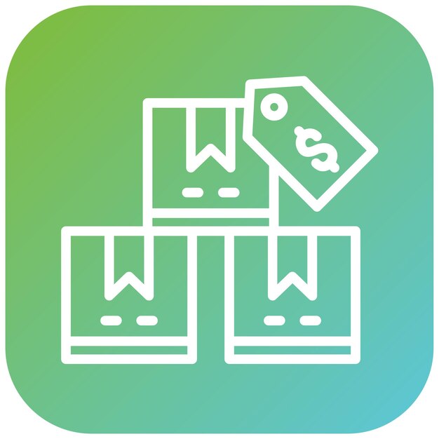 Diseño vectorial Precio del producto Estilo del icono