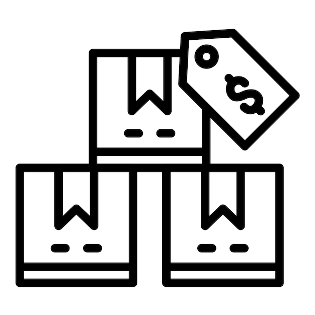 Diseño vectorial Precio del producto Estilo del icono