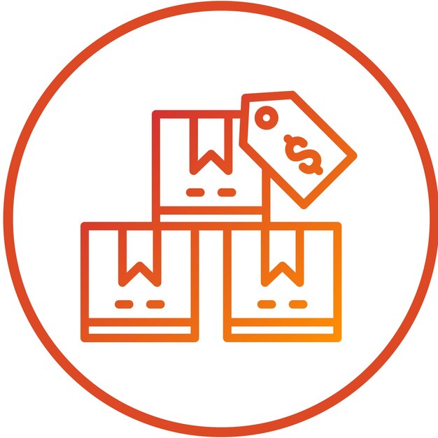 Diseño vectorial Precio del producto Estilo del icono