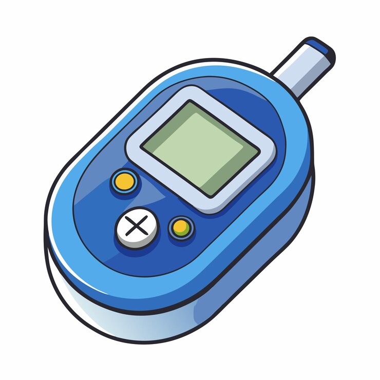 Vector diseño vectorial preciso de un medidor de glucosa