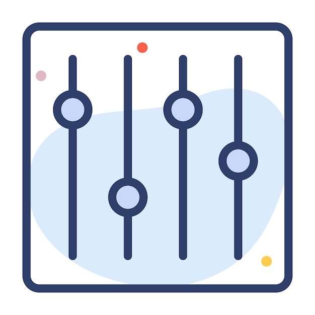 Diseño vectorial de preferencia estilo plano moderno aislado en fondo blanco