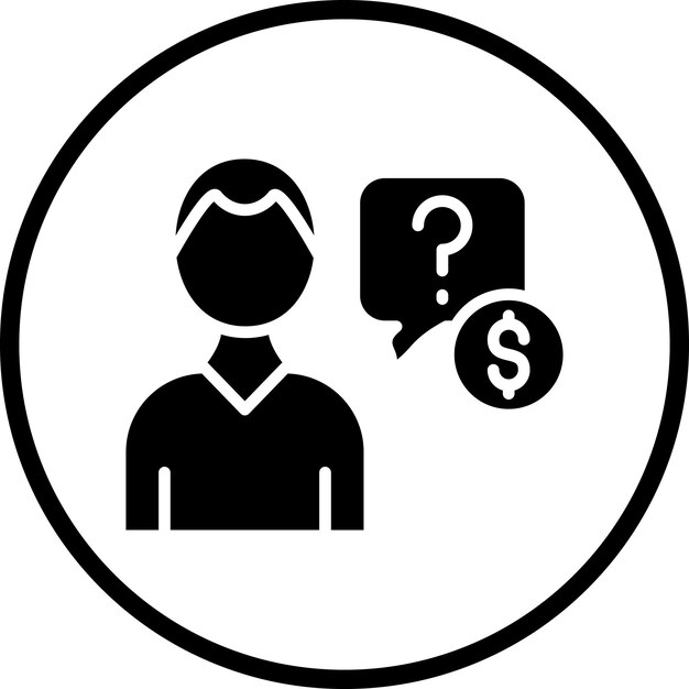 Diseño vectorial Pregúntele al estilo del icono
