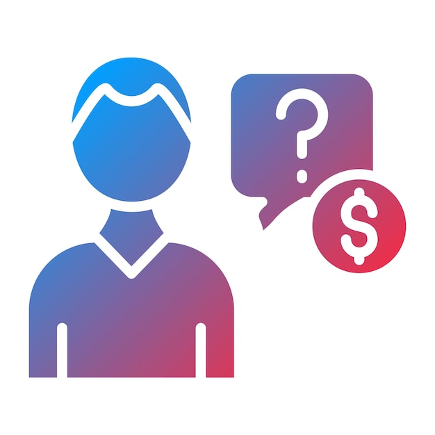 Diseño vectorial Pregúntele al estilo del icono