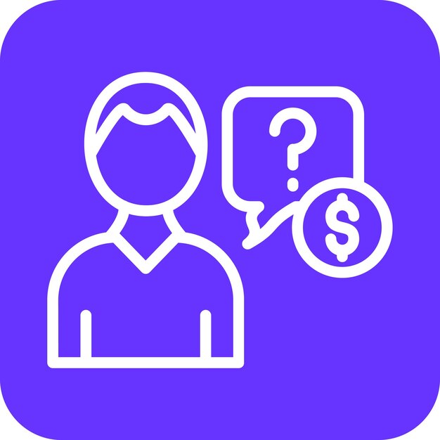 Diseño vectorial Pregúntele al estilo del icono
