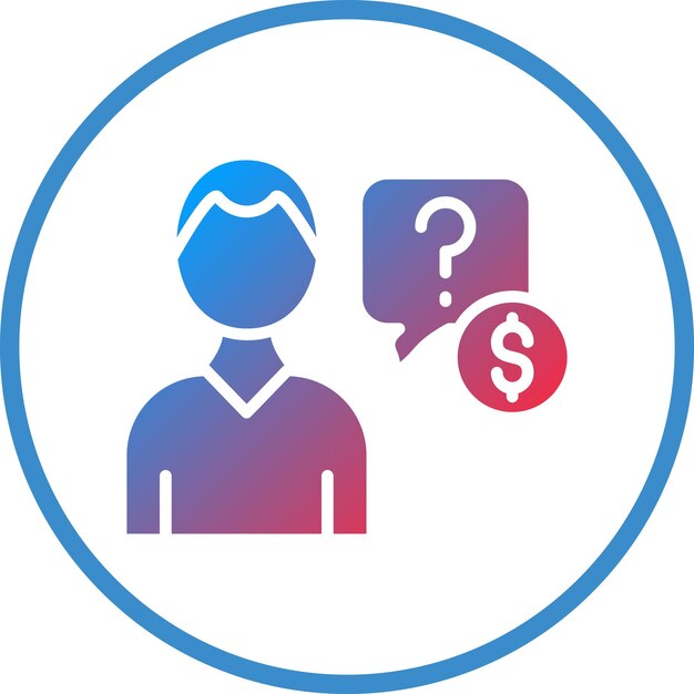 Diseño vectorial Pregúntele al estilo del icono