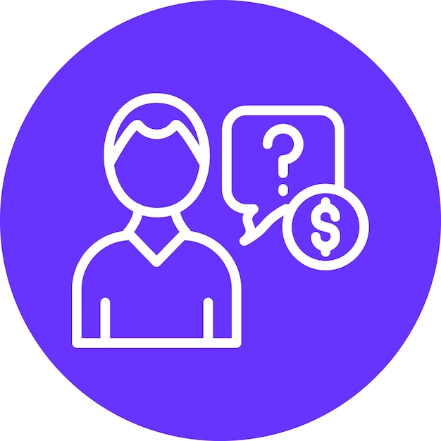 Diseño vectorial Pregúntele al estilo del icono