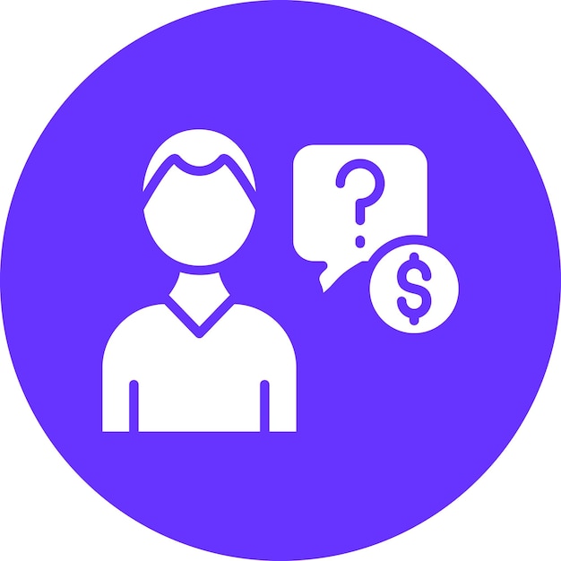 Diseño vectorial Pregúntele al estilo del icono