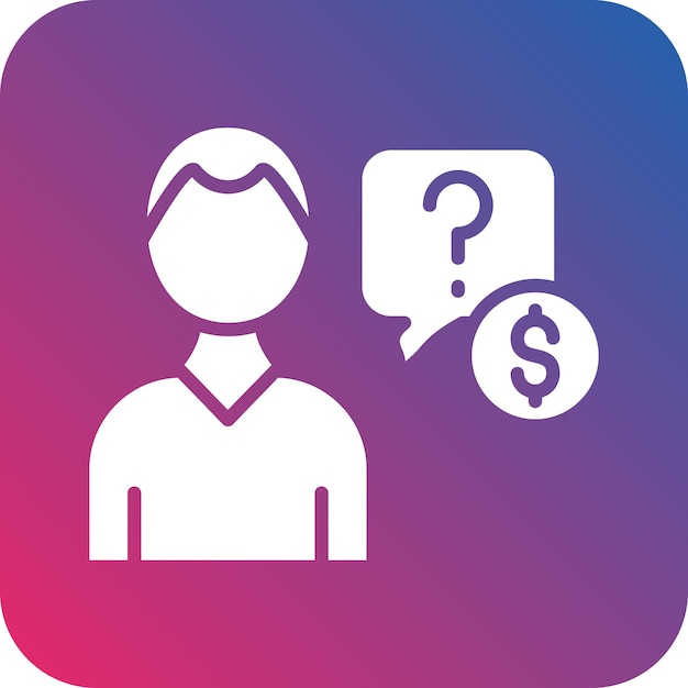 Diseño vectorial Pregúntele al estilo del icono