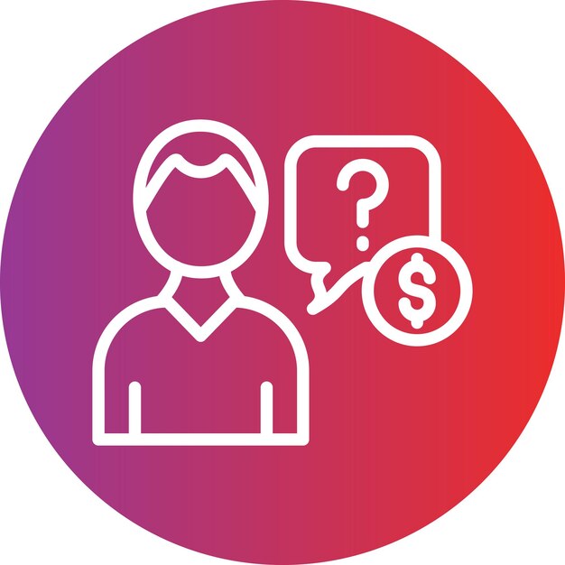 Diseño vectorial Pregúntele al estilo del icono