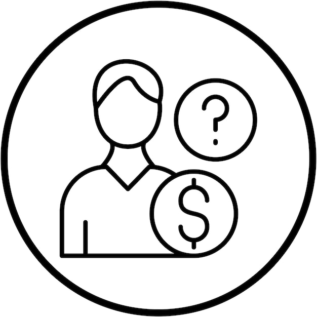 Diseño vectorial Pregúntele al estilo del icono