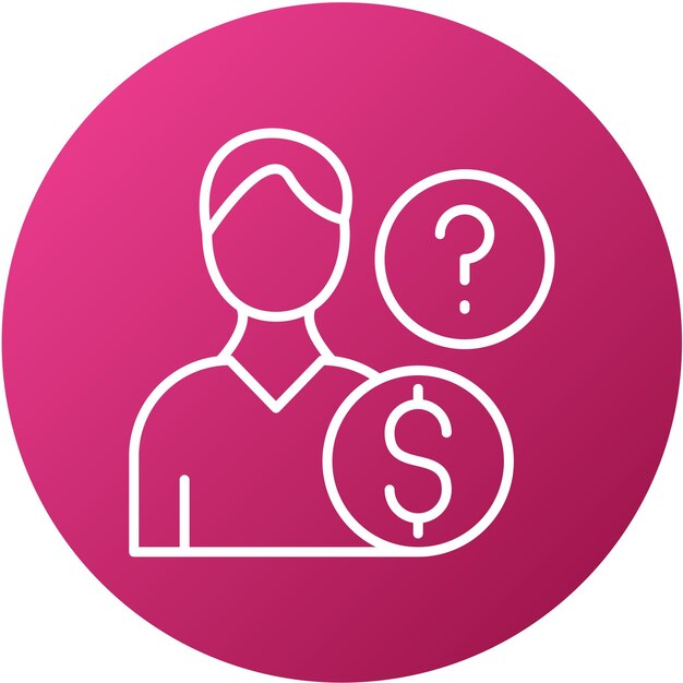Diseño vectorial Pregúntele al estilo del icono