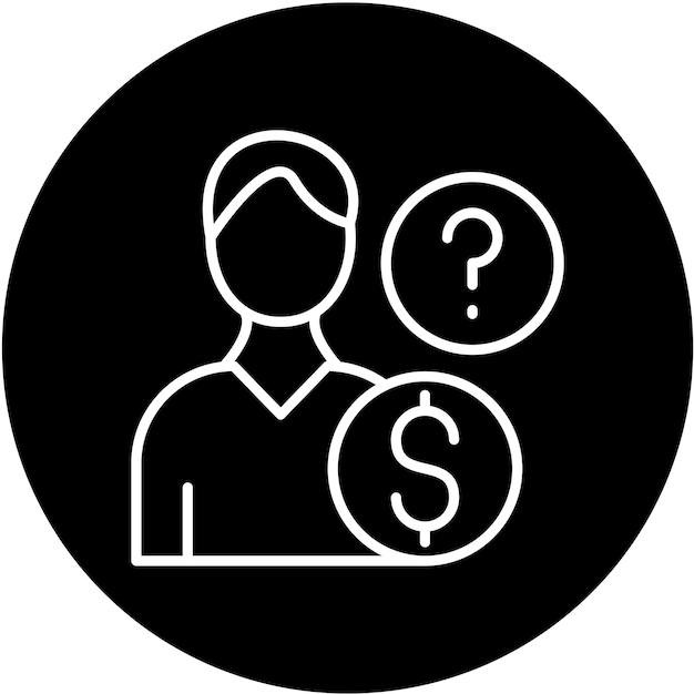 Diseño vectorial Pregúntele al estilo del icono