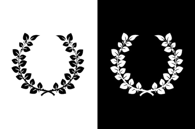 diseño vectorial del premio de la corona de laurel