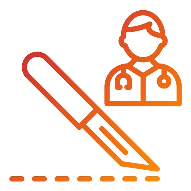 Diseño vectorial Preparaciones quirúrgicas Estilo del icono