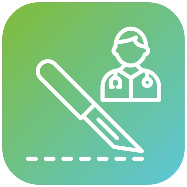 Diseño vectorial Preparaciones quirúrgicas Estilo del icono