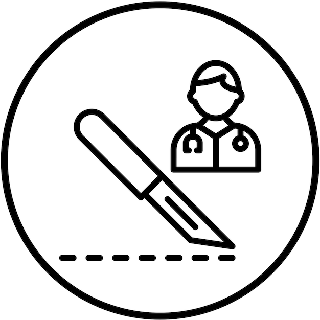 Diseño vectorial Preparaciones quirúrgicas Estilo del icono