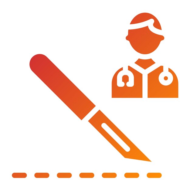 Diseño vectorial Preparaciones quirúrgicas Estilo del icono