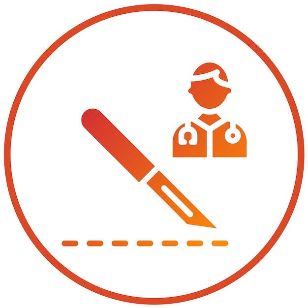 Diseño vectorial Preparaciones quirúrgicas Estilo del icono