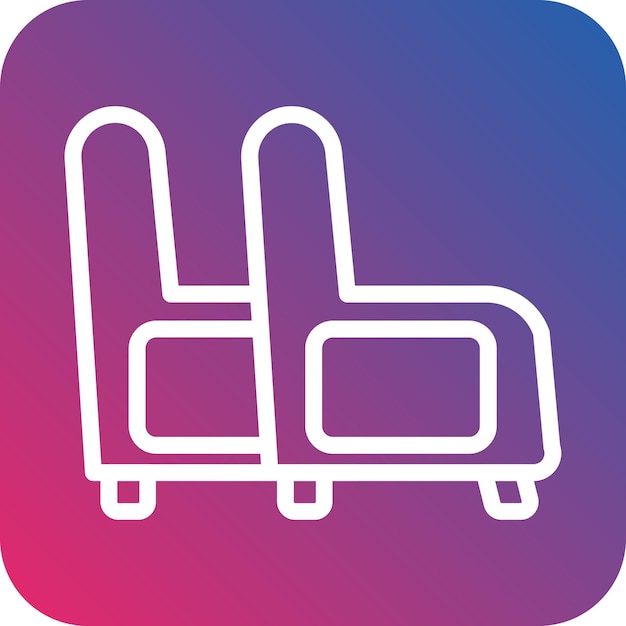 Diseño vectorial Primer estilo de icono de salón