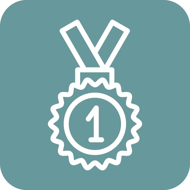 Diseño vectorial Primer premio Estilo de icono