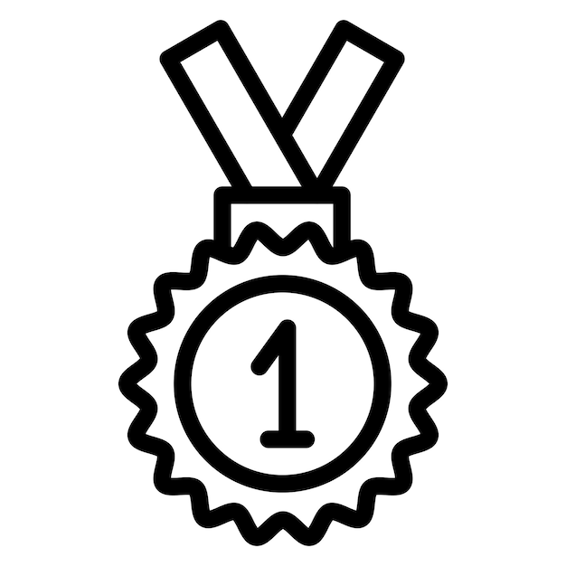 Diseño vectorial Primer premio Estilo de icono