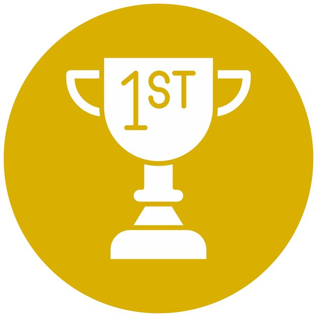 Diseño vectorial Primer premio Estilo de icono