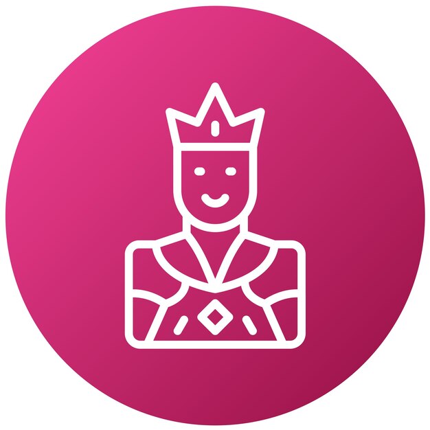 Diseño vectorial Prince Estilo de icono