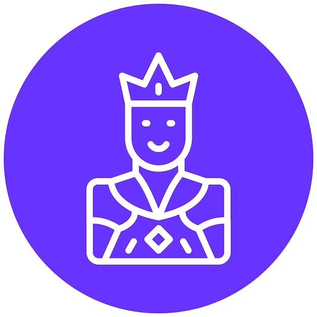 Diseño vectorial Prince Estilo de icono