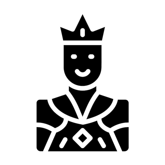 Diseño vectorial Prince Estilo de icono