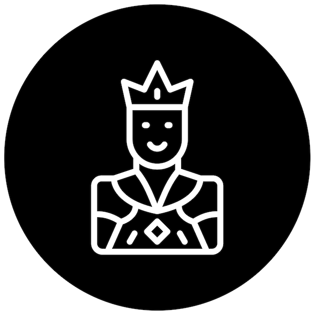 Diseño vectorial Prince Estilo de icono