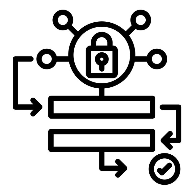 Vector diseño vectorial procedimientos cibernéticos estilo del icono