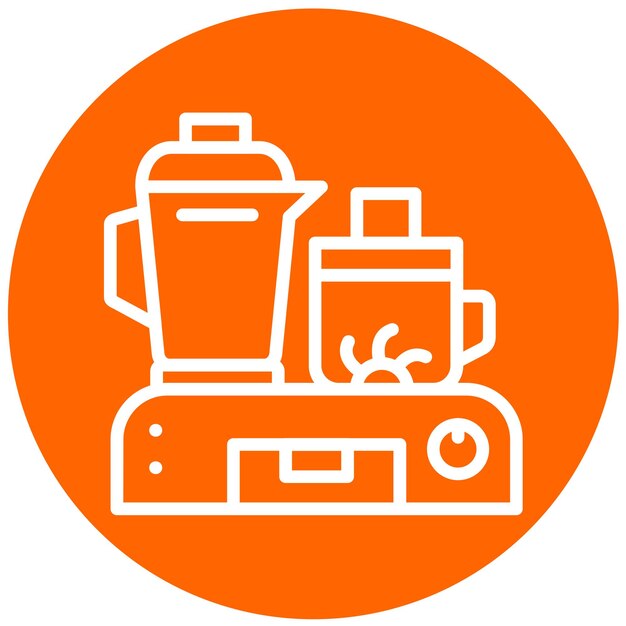 Diseño vectorial Procesador de alimentos Estilo de icono