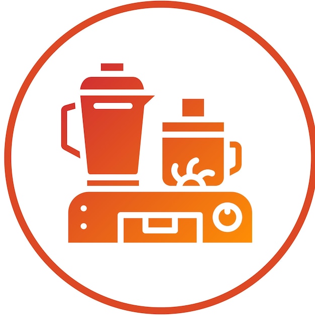 Diseño vectorial Procesador de alimentos Estilo de icono