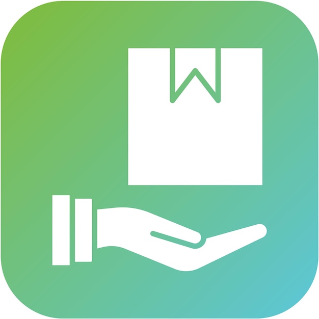 Diseño vectorial del producto como un estilo de icono de servicio