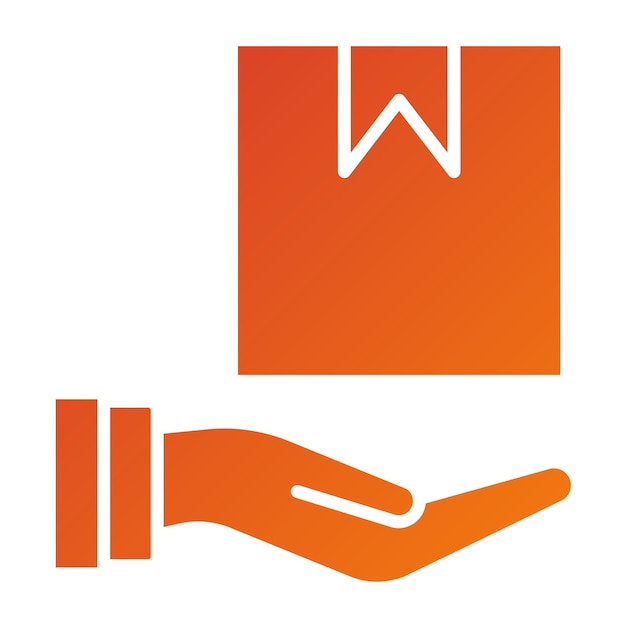 Diseño vectorial del producto como un estilo de icono de servicio