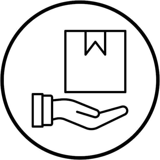 Diseño vectorial del producto como un estilo de icono de servicio