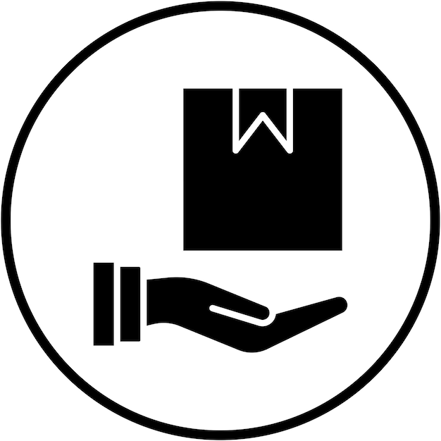 Diseño vectorial del producto como un estilo de icono de servicio