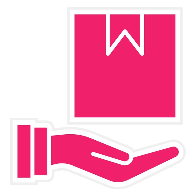 Diseño vectorial del producto como un estilo de icono de servicio