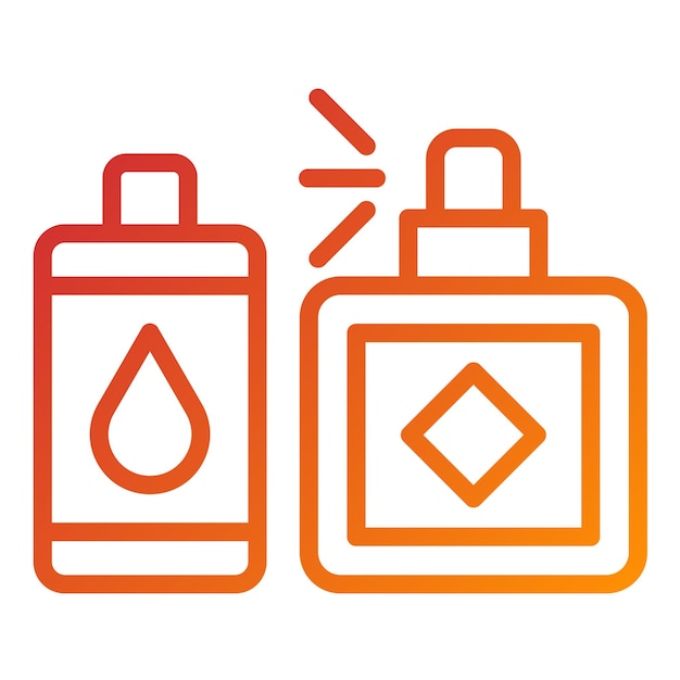 Diseño vectorial de productos de belleza Estilo de icono