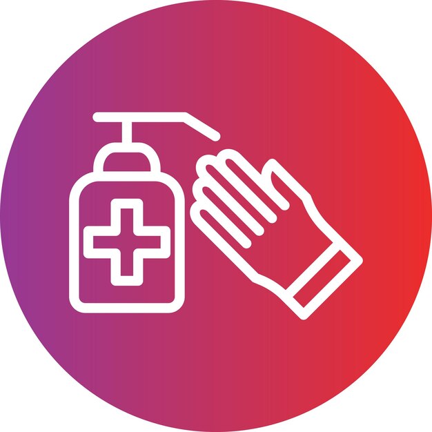 Diseño vectorial de productos para el cuidado de heridas Estilo de icono
