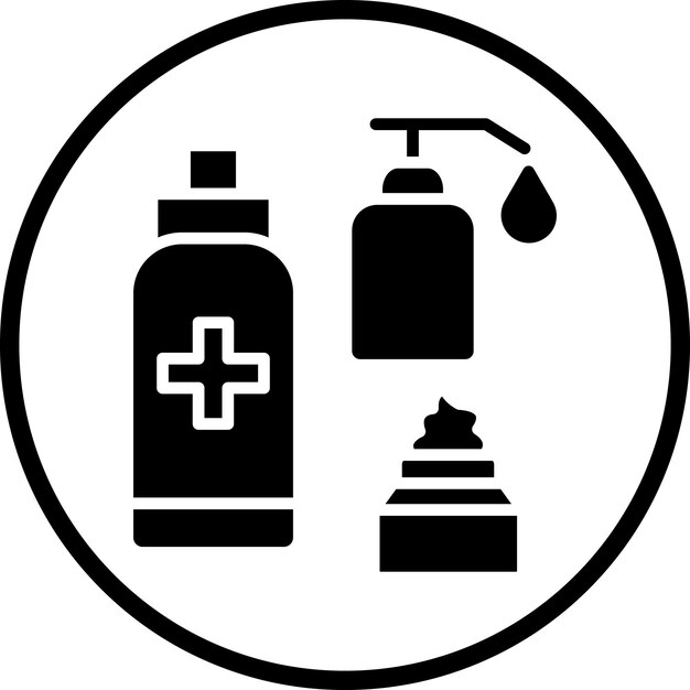Diseño vectorial de productos de cuidado personal Estilo de icono